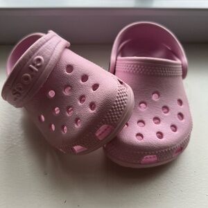 Pink baby crocs